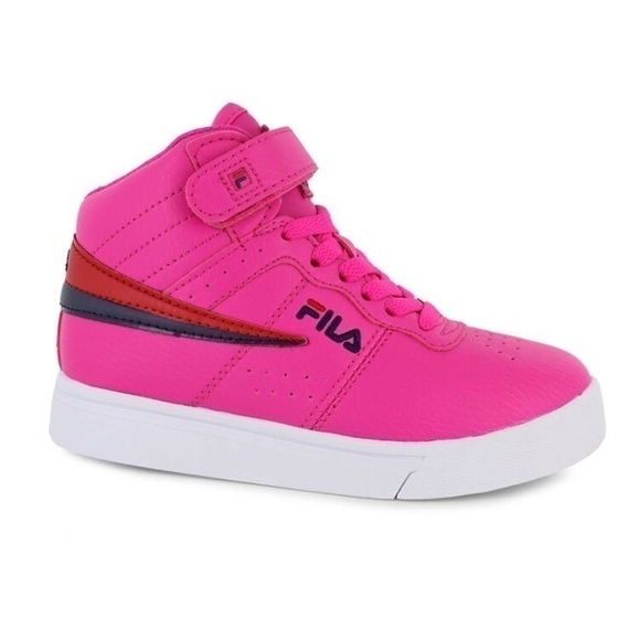 Fila Hot Pink Vulc 13 Tradition High Top Sneakers Size 6 - Picture 1 of 10